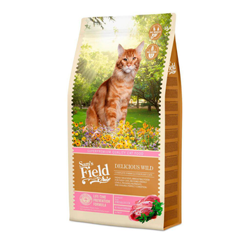 Visuel 1 du produit Croquette pour chat adulte difficile au canard et au poulet Delicious Wild Sam's Field - 7,5 kg