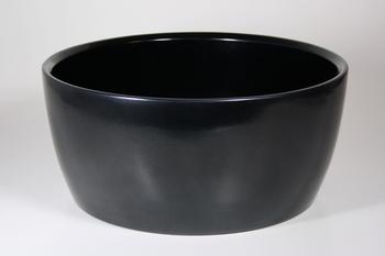 Visuel 1 du produit Coupe en céramique coloris anthracite Orchidée - Ø 28,5/26,5 x H 13 cm