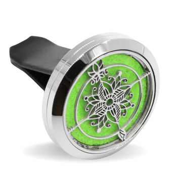 Visuel 1 du produit Diffuseur de voiture Clip'Arôme lotus coloris gris en inox Zen' Arôme