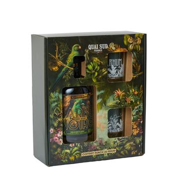 Visuel 1 du produit Coffret Barbe noire pour punch au rhum Quai Sud - 70 cl