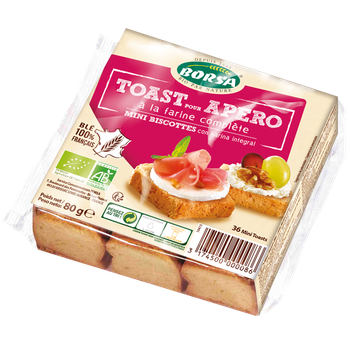 Visuel 1 du produit Mini toast complet bio Borsa - 80 g