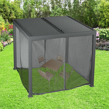 Visuel 1 du produit Kit rideau moustiquaire pour pergola PER 3630 BI en polyester