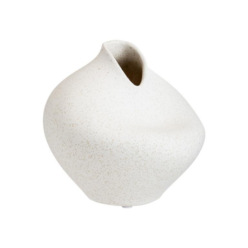 Visuel 1 du produit Vase blanc en grès décor organic grand modèle - 15,5 x 14,5 x 15 cm