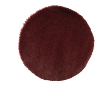 Visuel 1 du produit Set de table rond en fausse fourrure bordeaux - Ø 38 cm