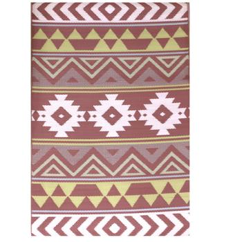 Visuel 1 du produit Tapis d'extérieur en polypropylène recyclé Terracotta Aztèques - 300 x 240 cm