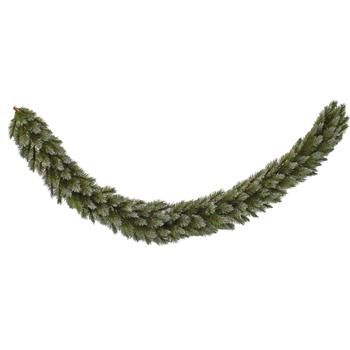 Visuel 1 du produit Guirlande de sapin coloris vert enneigé en PVC Pittsburg - L 180 x Ø 30 cm
