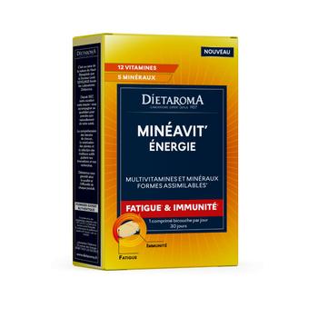 Visuel 1 du produit Complément Minéavit énergie DIETAROMA - 30 comprimés