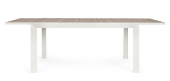 Visuel 2 du produit Table Calla avec allonges coloris blanc en aluminium - 160/240 x 100 cm