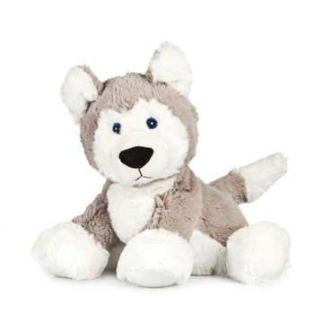 Visuel 1 du produit Bouillotte peluche husky coloris gris en grains de blé et lavande L'Artisan du bien-être