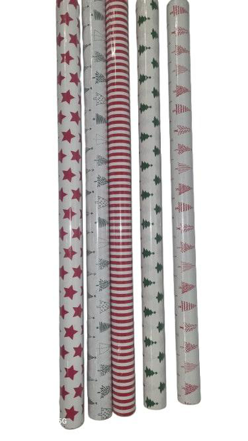 Visuel 1 du produit Papier cadeau multicolore Minimaliste en rouleau - 70 cm x 2 m