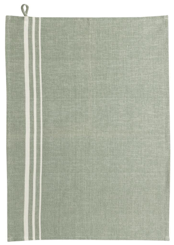 Visuel 1 du produit Torchon vert thym en coton recyclé Rib - 50 x 70 cm