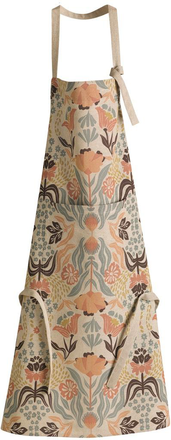Visuel 1 du produit Tablier en coton imprimé multicolore avec poche Youri - 72 x 85 cm