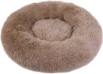 Visuel 1 du produit Corbeille ronde moelleuse beige pour chien et chat Wouapy - 60 cm