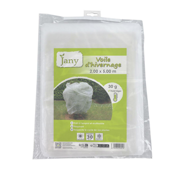 Visuel 1 du produit Voile d'hivernage pour plantes 30g/m² Jany France - 2 x 5 m
