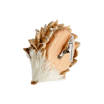 Visuel 1 du produit Ensemble de 2 hérissons à clipser beige - 12 x 7,5 x 5 cm