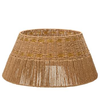 Visuel 1 du produit Cache-pied pour sapin de Noël de 180 cm coloris beige en corde - Ø 59 x H 28 cm
