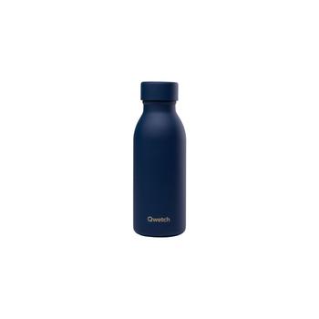 Visuel 1 du produit Bouteille isotherme en inox recyclé Qwetch Icon Matt bleu nuit - 350 ml