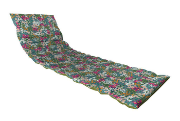 Visuel 1 du produit Matelas en polyester/coton fleuri multicolore Ondulo La Petite Fleuriste - 174 x 60 x 5 cm