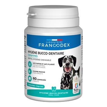 Visuel 1 du produit Dentifrice à croquer pour chien Francodex - 60 comprimés