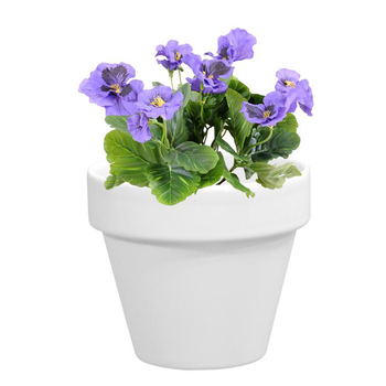 Visuel 1 du produit Pot horticole en terre cuite émaillée Blanc – D14 x H12