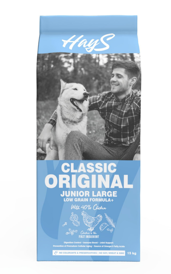 Visuel 1 du produit Croquette pour chiot de grande race au poulet Hays Classic - 15 kg