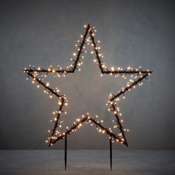 Visuel 1 du produit Pique étoile LED à lumière animée blanc chaud sur secteur - 90 x 102 cm