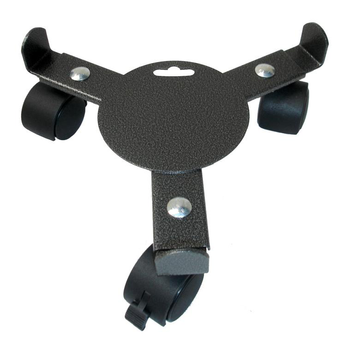 Visuel 1 du produit Support 3 roulettes extensible gris martelé 27 à 37 cm