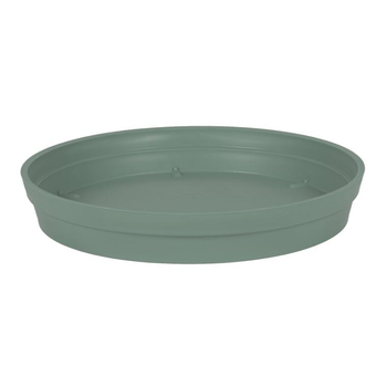 Visuel 1 du produit Soucoupe ronde en polypropylène vert laurier Eda Toscane - Ø 28 cm