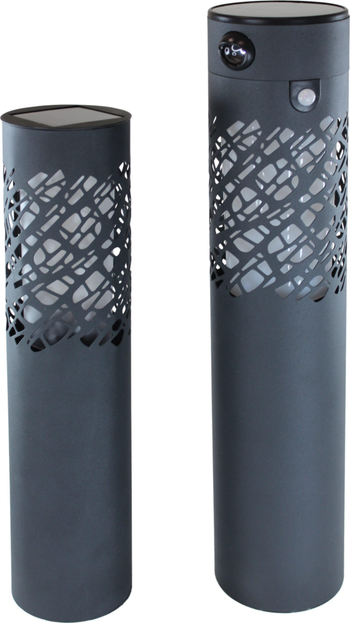Visuel 1 du produit Balise Mina coloris gris en acier Watt & Home - 39 cm