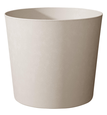 Visuel 1 du produit Pot en matière recyclée coloris blanc calcaire Poetic Elément conique 40 L - Ø 39,1 x H 32 cm