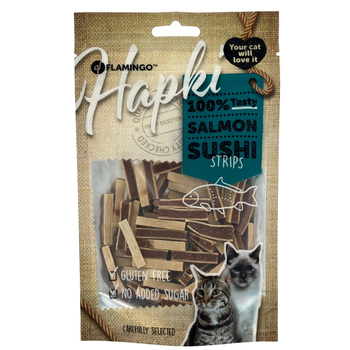 Visuel 1 du produit Friandises pour chat Hapki saumon lamelles de sushi Flamingo - 85 g