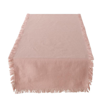 Visuel 1 du produit Chemin de table en coton rose Lenea - 140 x 40 cm