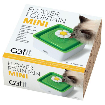 Visuel 1 du produit Fontaine à eau pour chat blanche et verte Flower Mini 2.0 Catit - 1,5 L