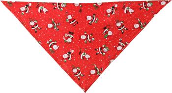 Visuel 1 du produit Bandana de Noël pour chien coloris rouge motif Père Noël Flamingo - 60 x 31 cm