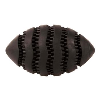 Visuel 1 du produit Jouet pour chien en caoutchouc coloris noir distributeur de friandises rugby Bite Me Nibble - Taille L 15 x 8,6 x 8,6 cm