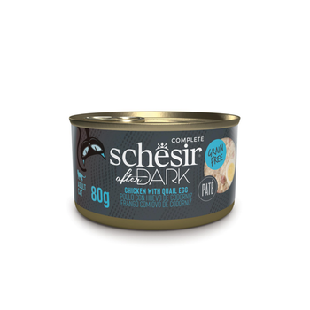 Visuel 1 du produit Alimentation humide pour chat pâtée poulet avec œuf de caille Schesir After Dark - boîte de 80 g