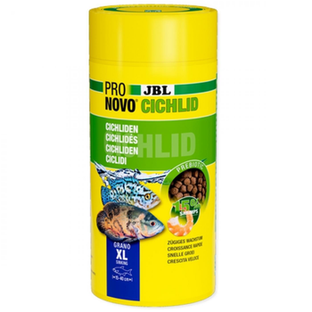 Visuel 1 du produit Granulés poissons XL spécifiques cichlidés, JBL ProNovo Cichlid Grano - 530g/1L