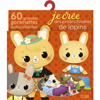 Visuel 1 du produit Mes petites familles d'animaux en gommettes “les lapins” Editions Lito