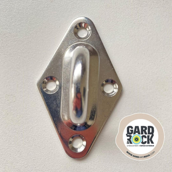 Visuel 1 du produit Pontet pour voile d'ombrage coloris gris en inox Gard&Rock - Ø 8 cm