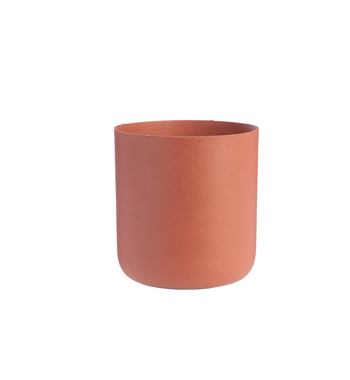 Visuel 1 du produit Cache-pot en zinc coloris Terracotta Jasta – Ø 26 x H 24,5 cm