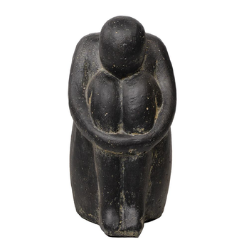 Visuel 1 du produit Décoration pour jardin aquatique coloris noir en pierre reconstituée figurine humaine SEDA SAD Instens - 30 cm