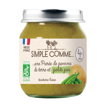 Visuel 1 du produit Pot pomme de terre petits pois bio Simple Comme - 125g