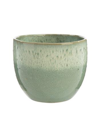 Visuel 1 du produit Cache-pot en céramique vert Basalt - Ø 15 x H 10 cm