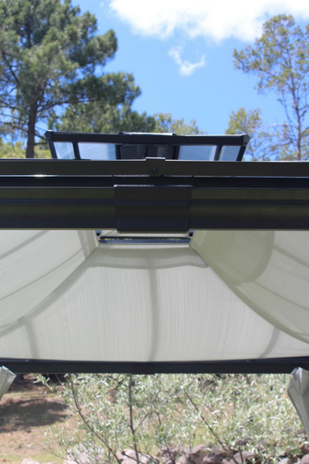 Visuel 1 du produit Pergola autoportante OPALE anthracite COULEURS DU MONDE - 3x3.60m