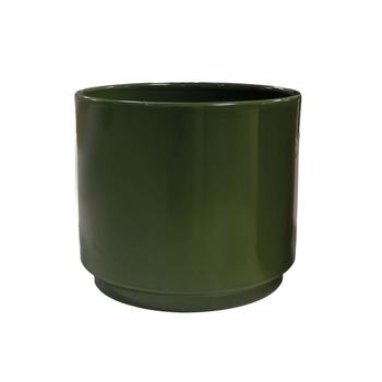 Visuel 1 du produit Cache-pot en céramique coloris vert ancien Oslo Seventies - Ø 13 x H 12 cm