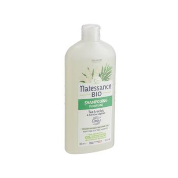 Visuel 1 du produit Shampoing purifiant Tea Tree Bio et kératine végétale Natessance - 500 ml