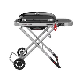 Visuel 1 du produit Barbecue à gaz en acier émaillé noir Weber Traveler - 110 x 58,4 x 94,5 cm