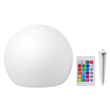 Visuel 1 du produit Boule flottante solaire en plastique blanc MultiBright SolarFloat Outside Living Industries - Ø 30 x H 28 cm