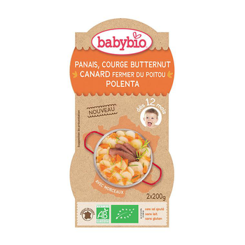 Visuel 1 du produit Pots de panais courge butternut canard et polenta Babybio 2 x 200 g