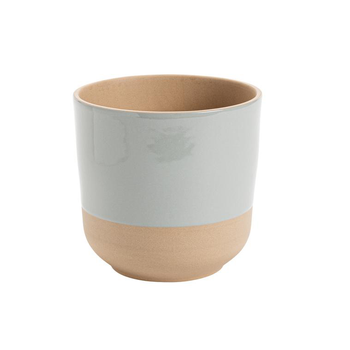 Visuel 1 du produit Cache-pot en grès Sandstone coloris gris - Ø 16 x H 16 cm